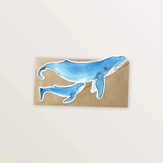5 cartes, en forme d'animaux marins. - Table à cartes
