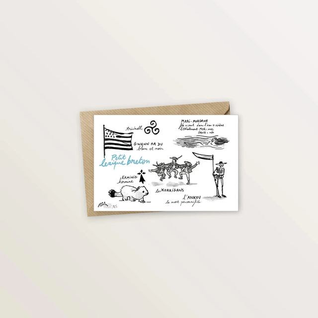 5 cartes en langue bretonne - Table à cartes