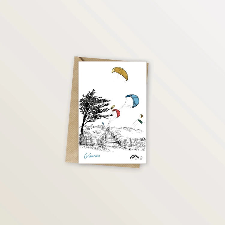 5 cartes postales de la presqu'île de Gâvres - Table à cartes