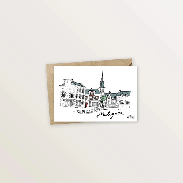5 cartes postales de Matignon et ses environs - Table à cartes