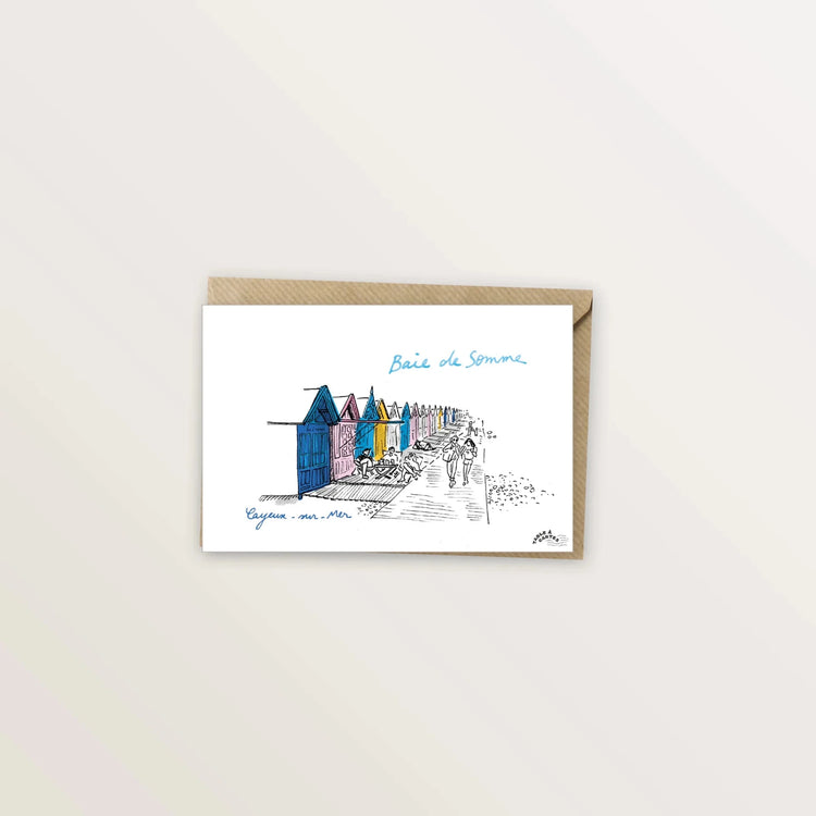 5 cartes postales : la Baie de Somme - Table à cartes