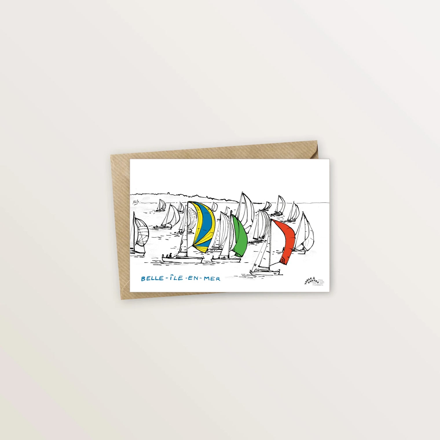 Carte postale- Voiliers sous spi