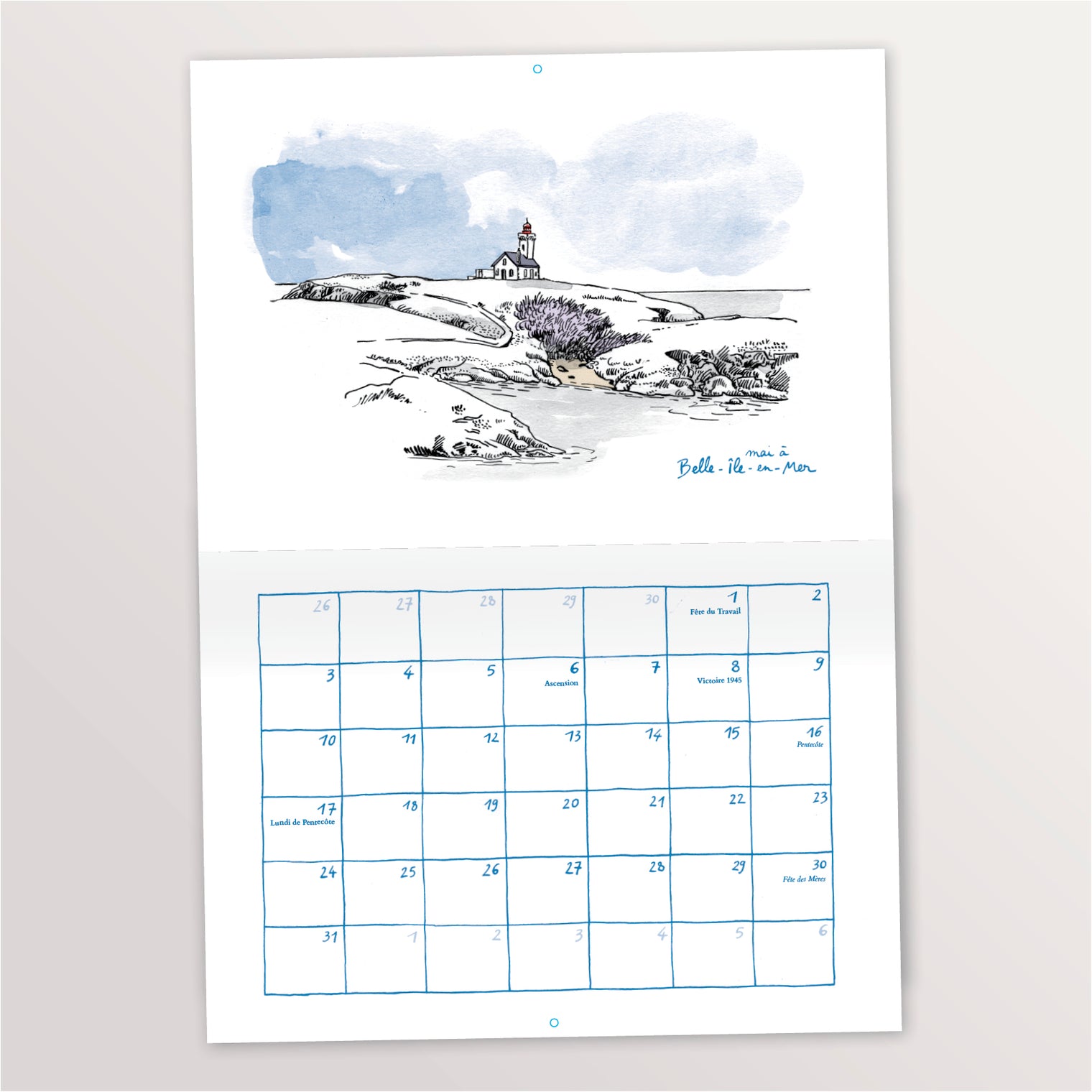 Calendrier mural 2027 illustré – D'île en île - A3