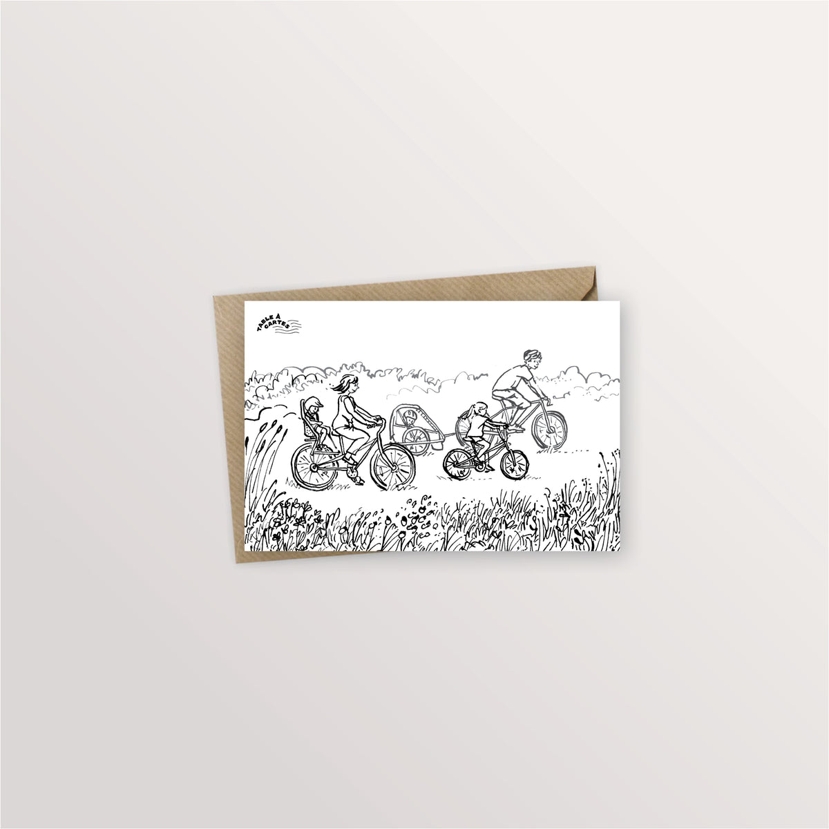 Carte postale - Balade à vélo