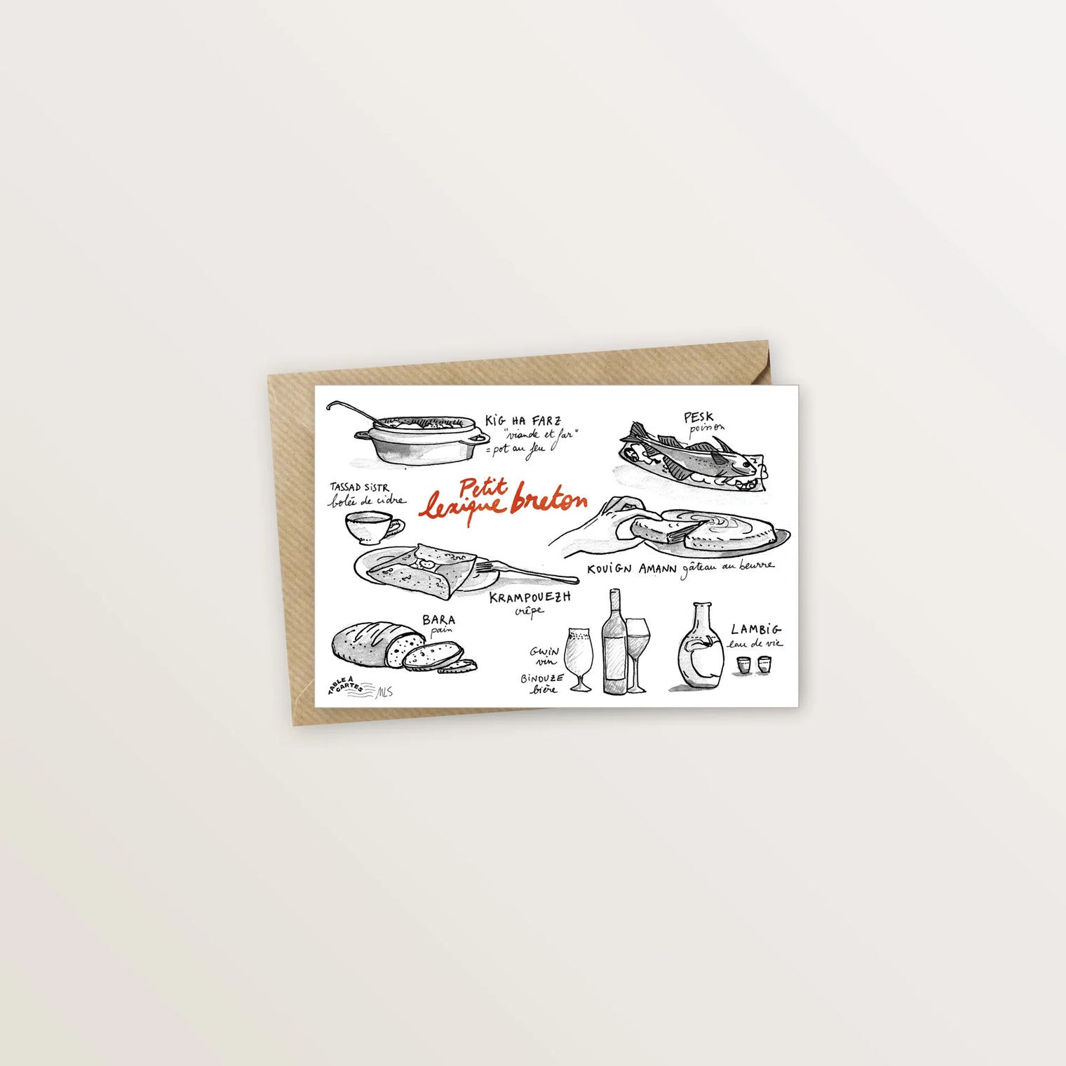 Carte postale de mots bretons - Délices