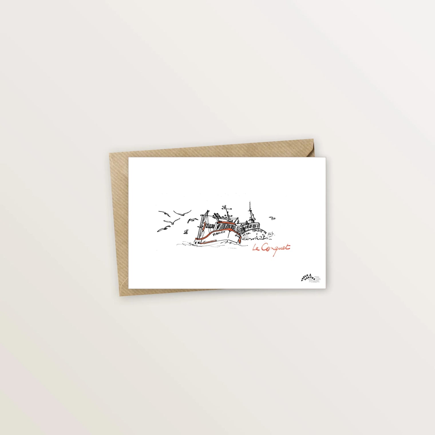 Carte postale - bateaux de pêche du Conquet