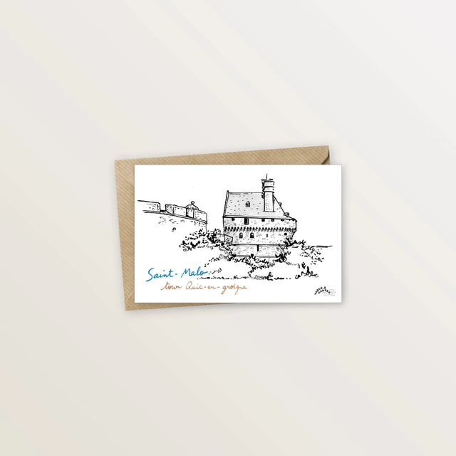 Carte postale Saint-Malo - Tour Quic-en-Groigne - Table à cartes