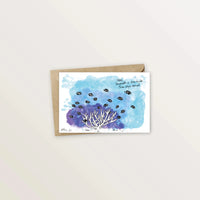 4 cartes postales animées : collection des poissons du lagon - Table à cartes