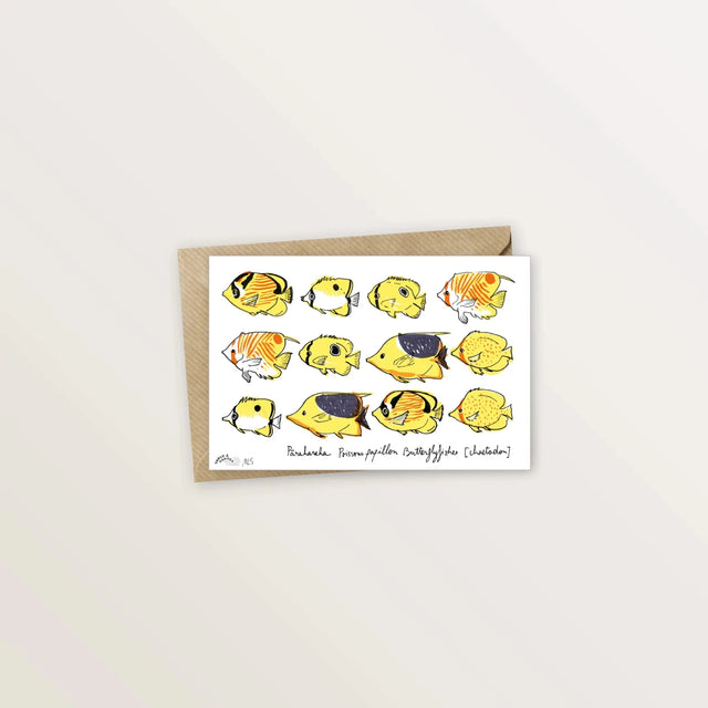 4 cartes postales animées : collection des poissons du lagon - Table à cartes