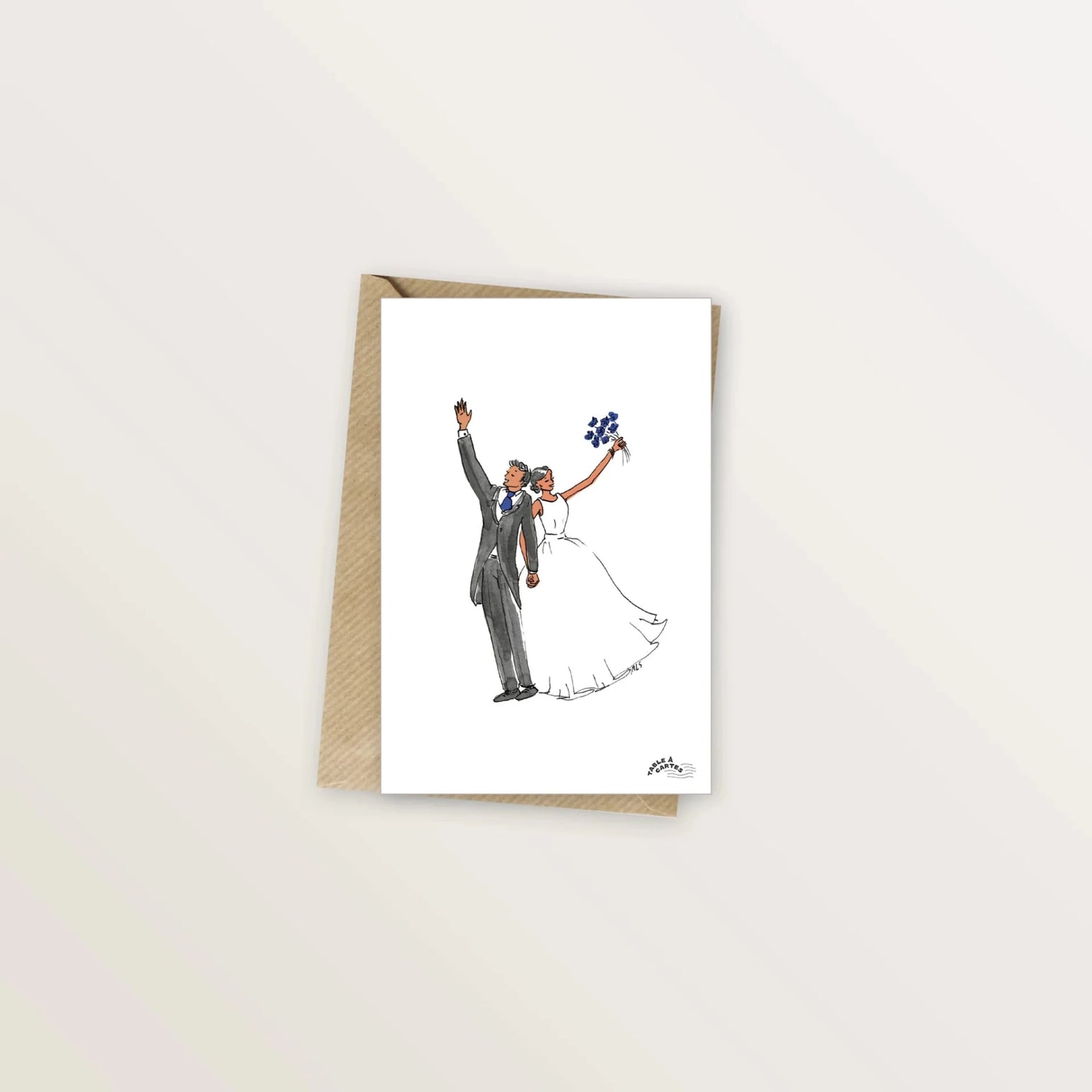4 cartes postales pour les événements joyeux - Table à cartes