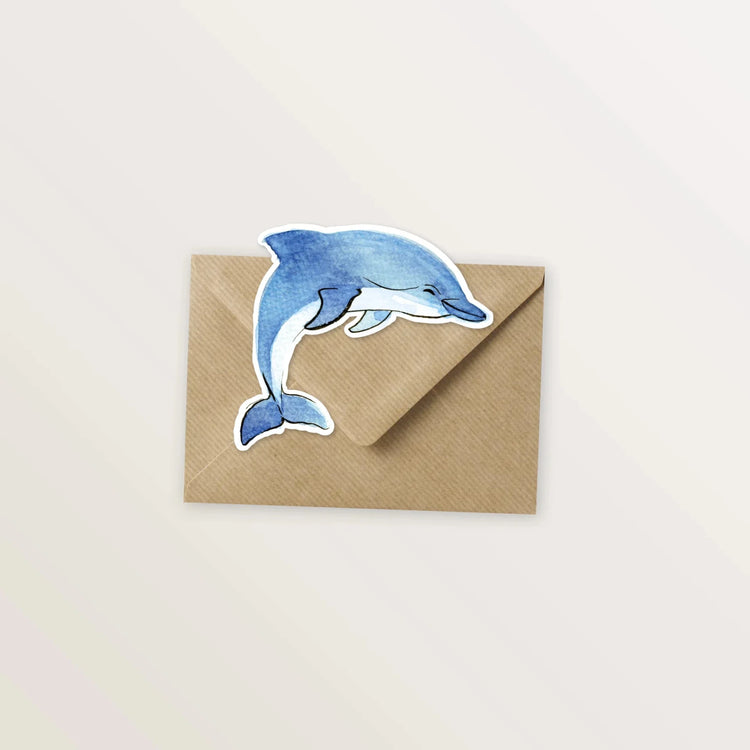 5 cartes, en forme d'animaux marins. - Table à cartes