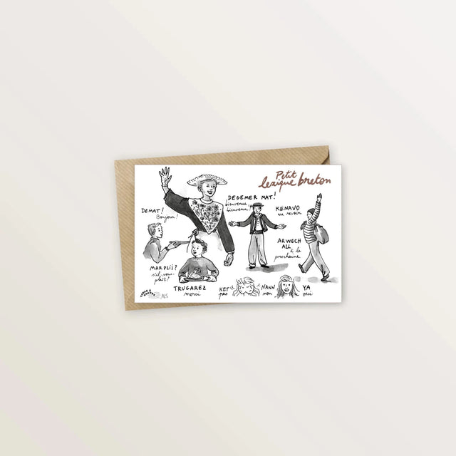 5 cartes en langue bretonne - Table à cartes