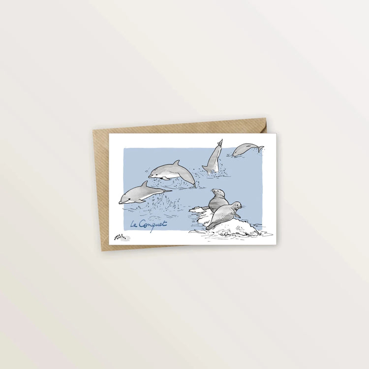 5 cartes postales : à la pointe Finistère - Table à cartes