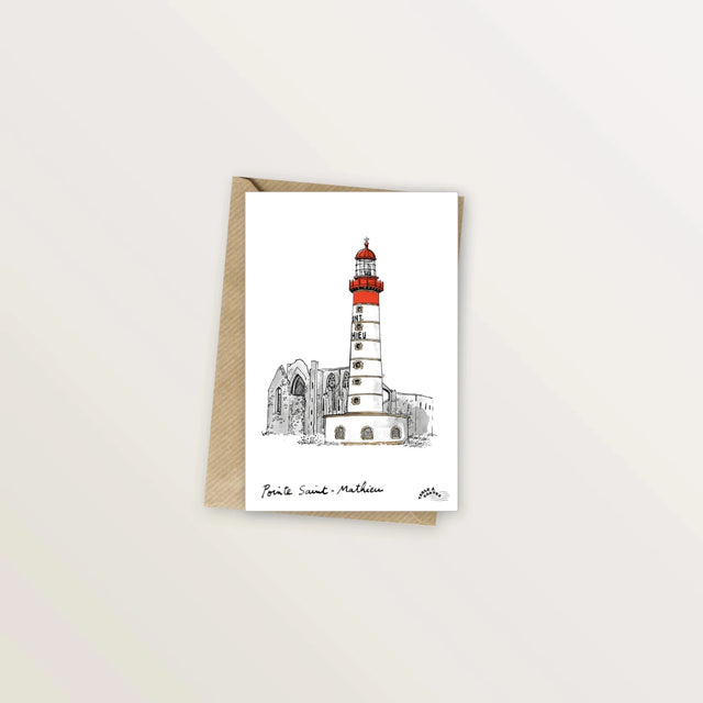 5 cartes postales : à la pointe Finistère - Table à cartes