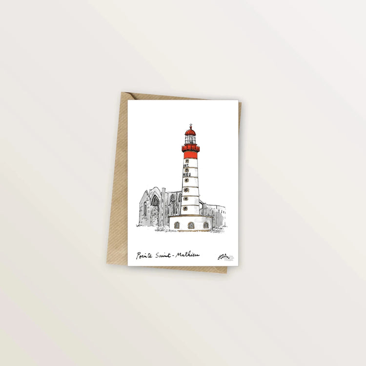 5 cartes postales : à la pointe Finistère - Table à cartes