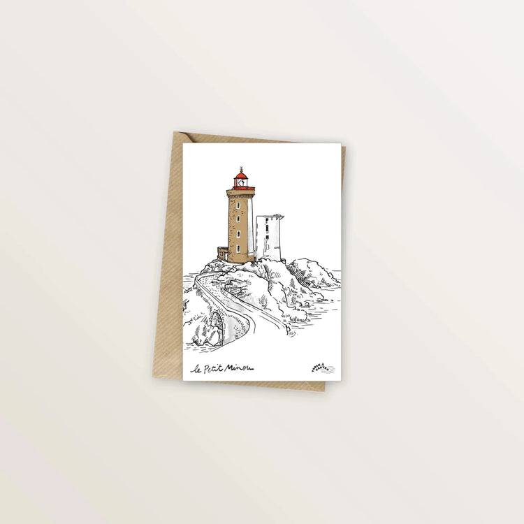 5 cartes postales : à la pointe Finistère - Table à cartes