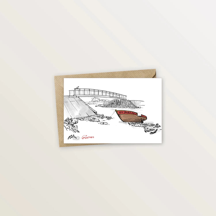 5 cartes postales de la presqu'île de Gâvres - Table à cartes