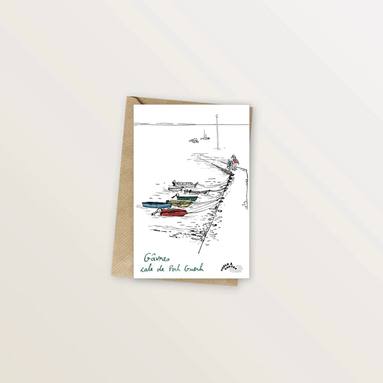 5 cartes postales de la presqu'île de Gâvres - Table à cartes