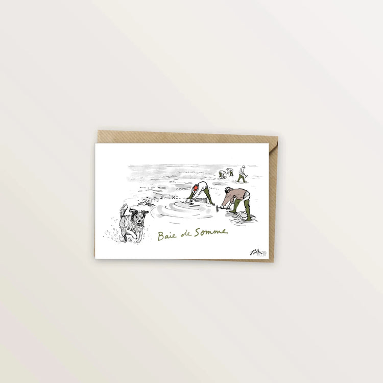 5 cartes postales : la Baie de Somme - Table à cartes