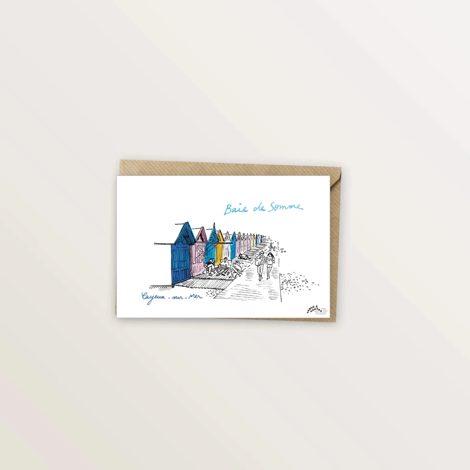5 cartes postales : la Baie de Somme - Table à cartes