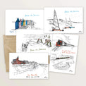 5 cartes postales : la Baie de Somme - Table à cartes