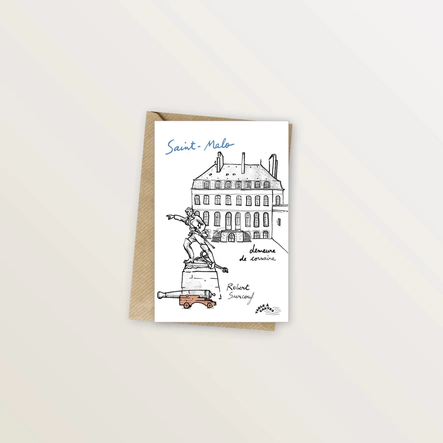 5 cartes postales : le tour de Saint-Malo intramuros - Table à cartes