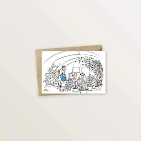 5 cartes postales : Les mots bleus - Table à cartes