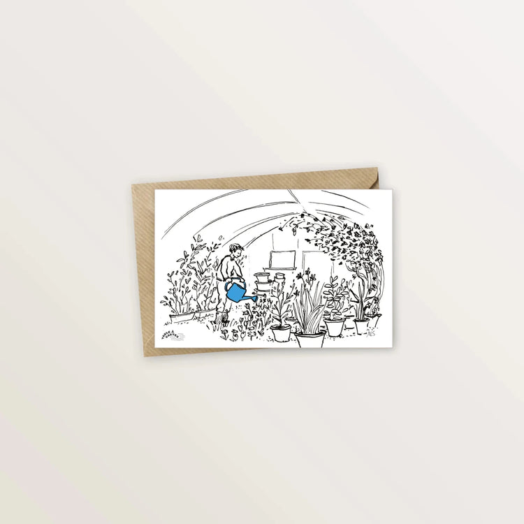 5 cartes postales : Les mots bleus - Table à cartes