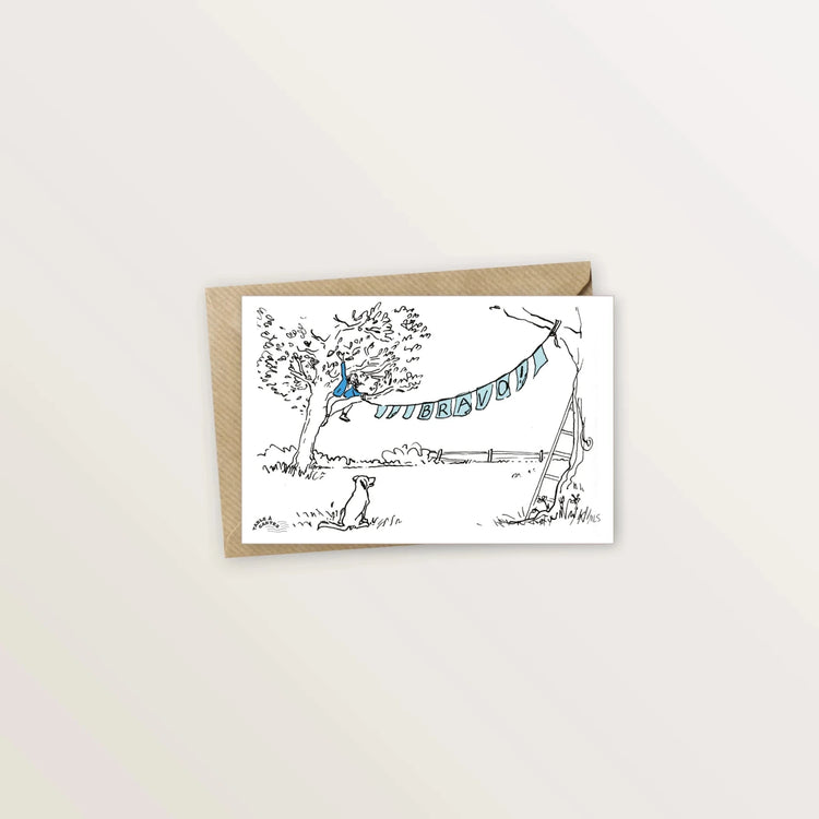 5 cartes postales : Les mots bleus - Table à cartes