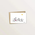 5 cartes postales : Vacances en bord de mer - Table à cartes