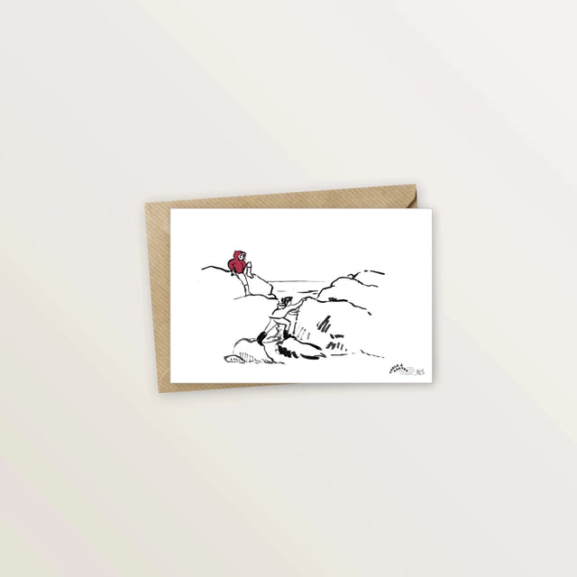 5 cartes postales : Vacances en bord de mer - Table à cartes