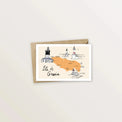 5 cartes postales : virée à Groix - Table à cartes