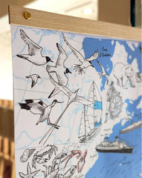 Atlantique Nord - Affiche 60 x 40 cm - Table à cartes