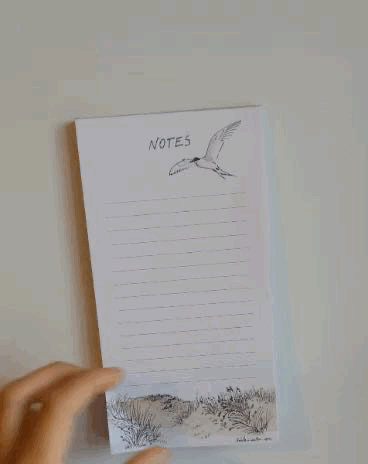 Feuille détachée du bloc-notes magnétique « Bord de mer »