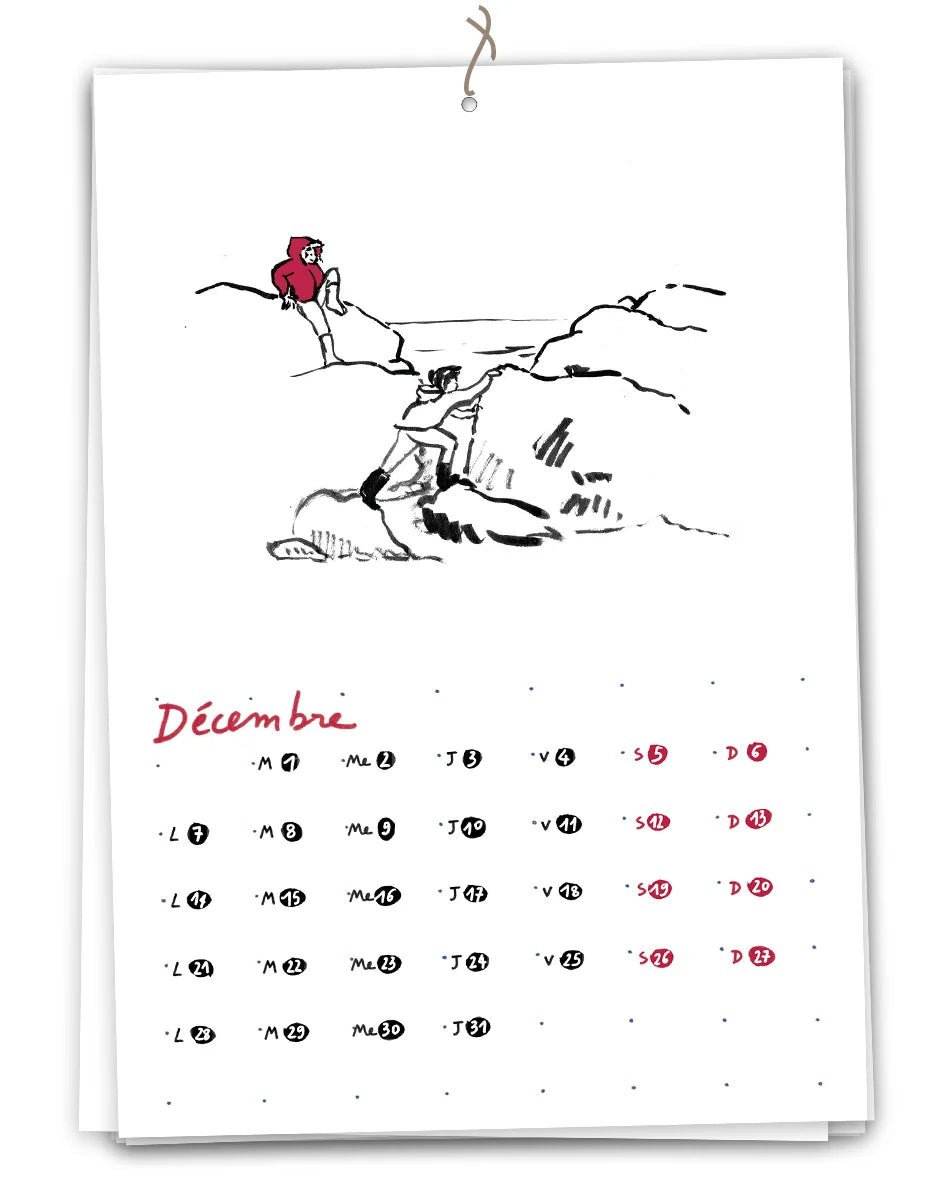Calendrier 2026 - A la plage - Table à cartes