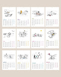 Calendrier 2026 - A la plage - Table à cartes