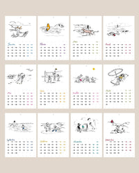 Calendrier 2026 - A la plage - Table à cartes