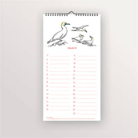 Calendrier perpétuel - fous de bassan de mars