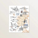 Carte de Saint-Malo intramuros - Affiche 30 x 40 cm - Table à cartes