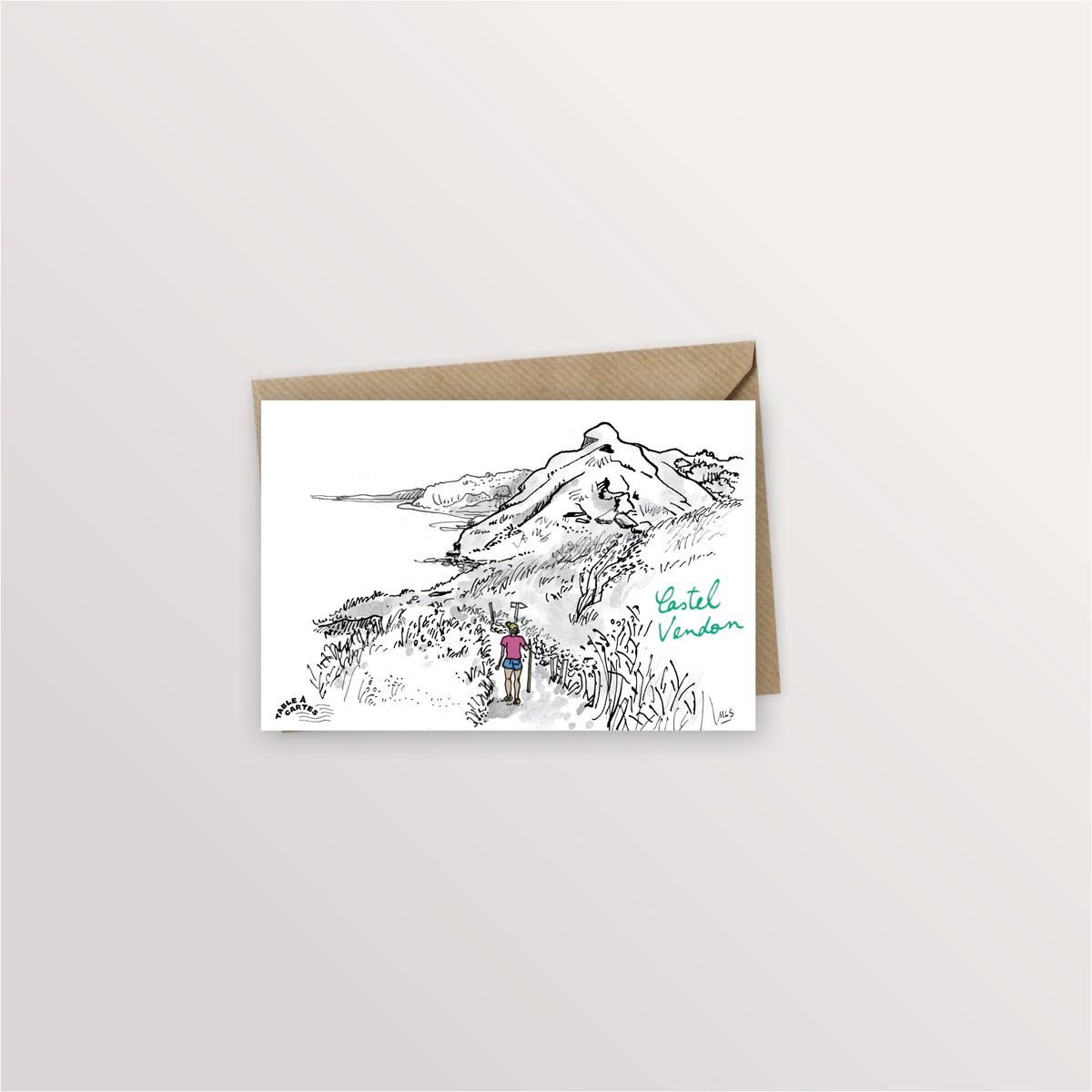 Carte postale La Hague - Le Castel Vendon, Table à cartes