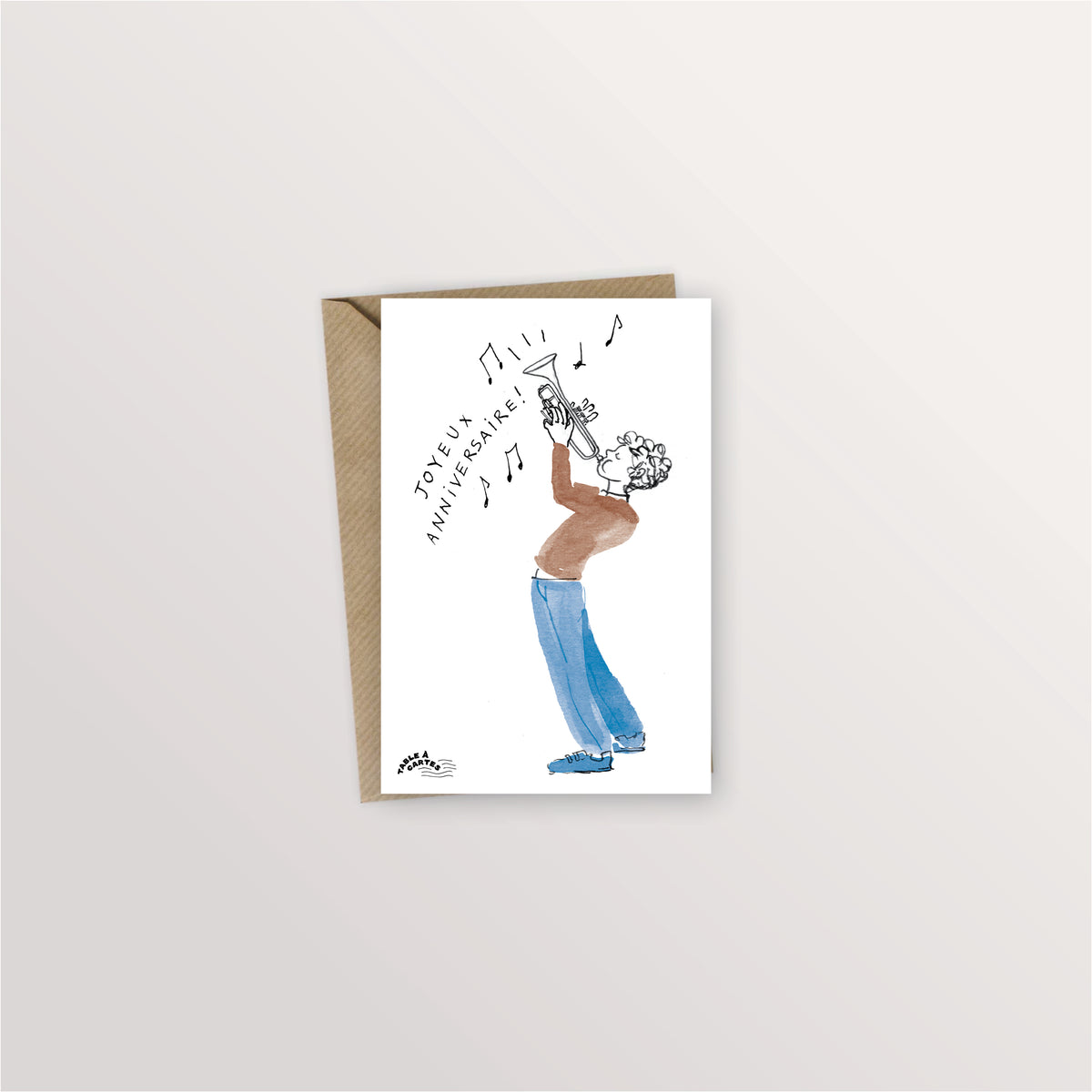 Carte postale - Anniversaire en fanfare