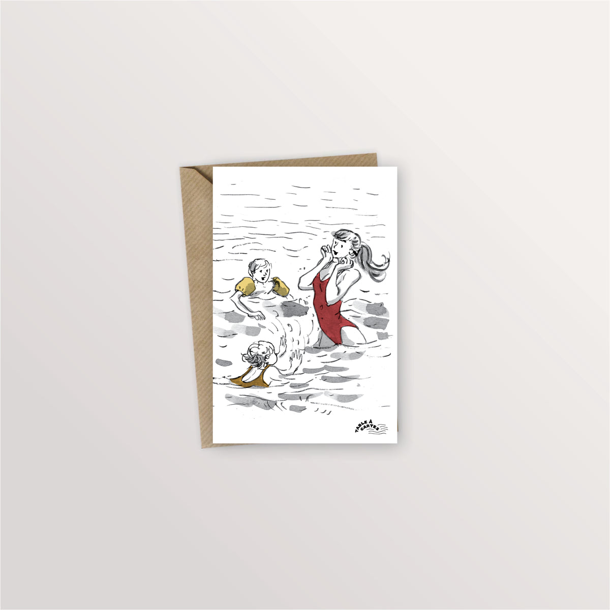 Carte postale - Baignade