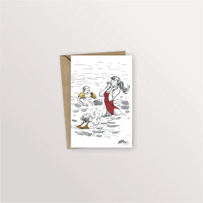 Carte postale - Baignade