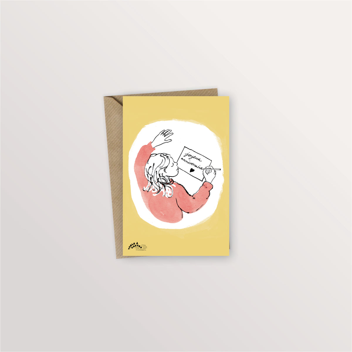 Carte postale - Lettre d'anniversaire
