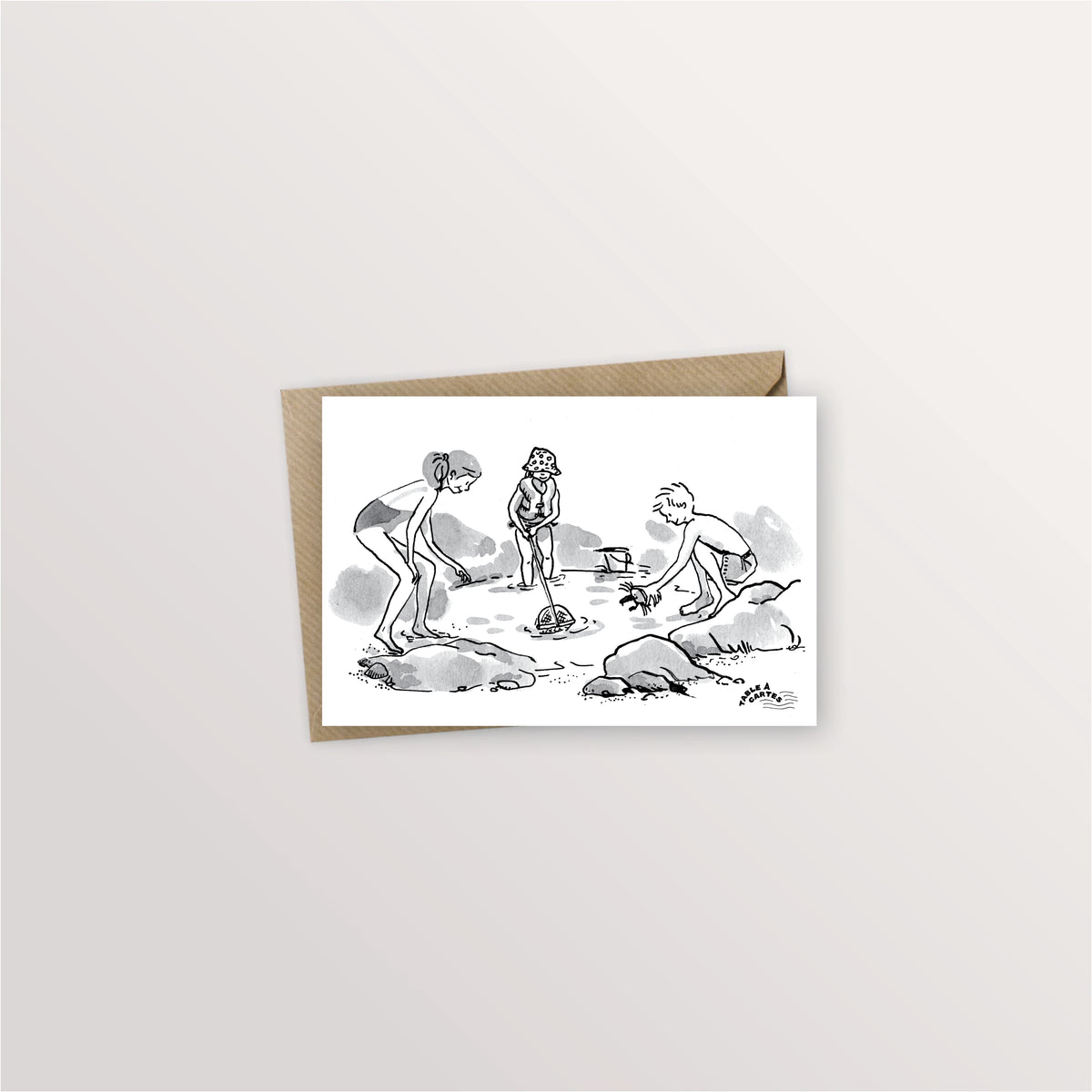 Carte postale - Marée basse