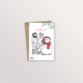 Carte postale - Père Noël de neige