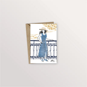 Carte postale - Robe rayée