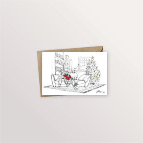 Carte postale - Lecture de Noël