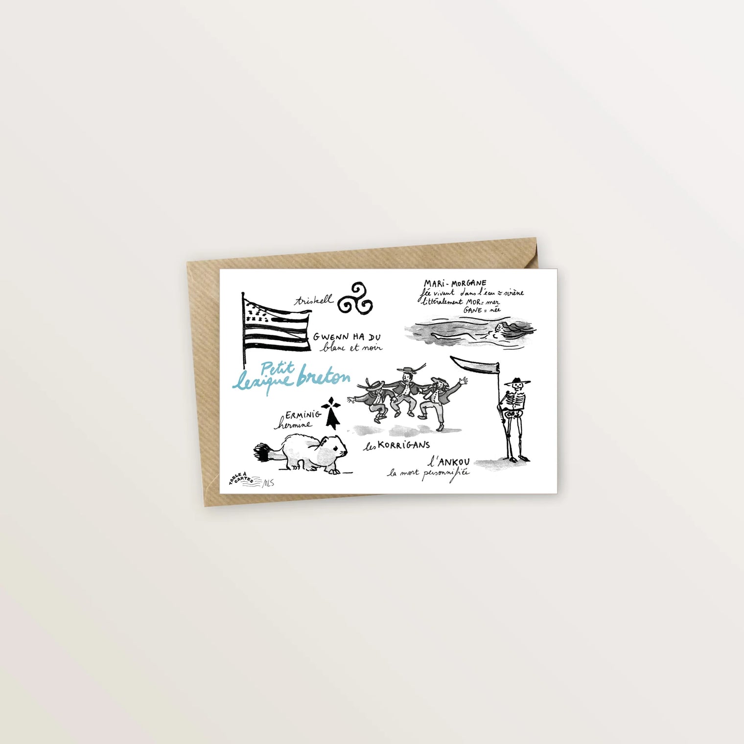 Carte postale de mots bretons - Légendes