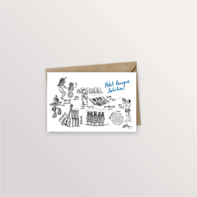 Carte postale lexique tahitien - Arts, Table à cartes